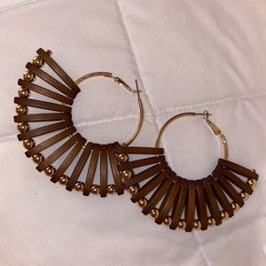 Aldo Isudia Pierced Earrings- Brown